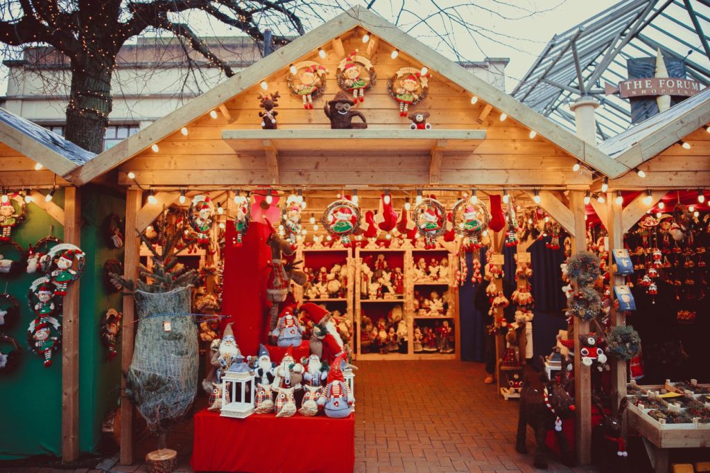 Christmas market stall